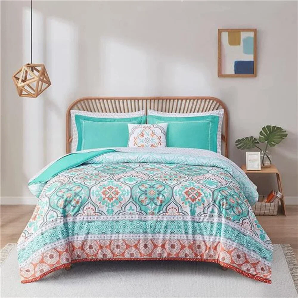 Degrees of Comfort Boho Bed in a Bag Queen Size, Lattice 8 Piece Complete